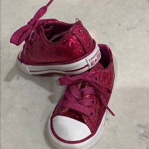 Converse Kids' Pink Glitter Sneakers Size 5 (Toddler)